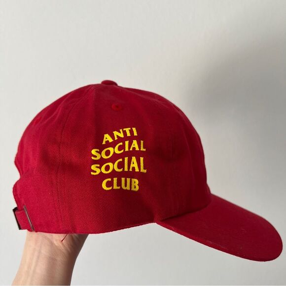Anti Social Social Club FW17 ASSC Orange Chicken Cap RED China Hat - Picture 6 of 8